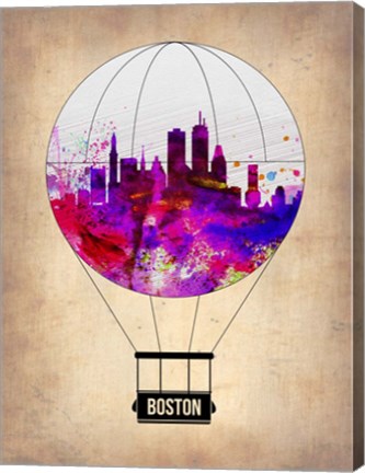 Framed Boston Air Balloon Print