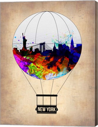 Framed New York Air Balloon Print