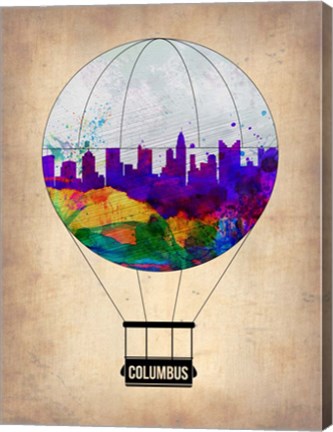 Framed Columbus Air Balloon Print