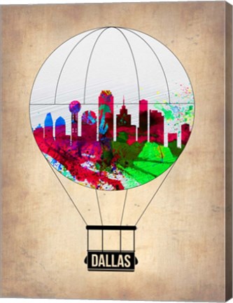 Framed Dallas Air Balloon Print