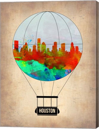 Framed Houston Air Balloon Print