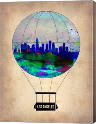 Framed Los Angeles Air Balloon Print