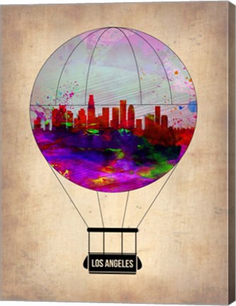 Framed Los Angeles Air Balloon 2 Print