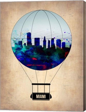 Framed Miami Air Balloon Print