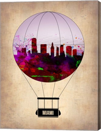 Framed Miami Air Balloon 2 Print