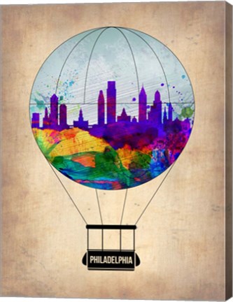 Framed Philadelphia Air Balloon Print