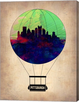 Framed Pittsburgh Air Balloon Print