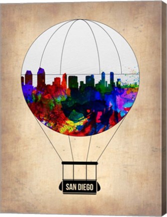 Framed San Diego Air Balloon Print