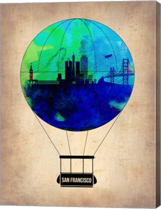 Framed San Francisco Air Balloon Print