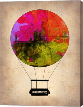 Framed San Francisco Air Balloon 2 Print