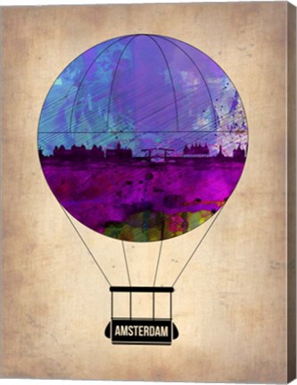 Framed Amsterdam Air Balloon Print