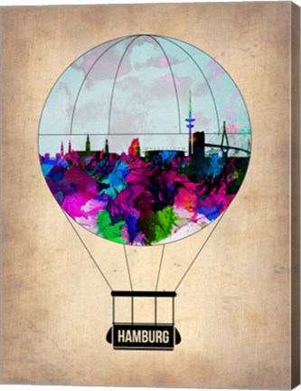 Framed Hamburg Air Balloon Print