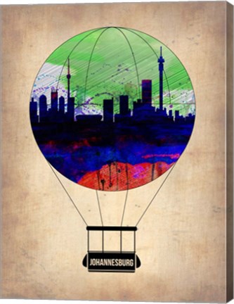 Framed Johannesburg Air Balloon Print