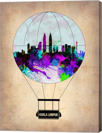 Framed Kuala Lumpur Air Balloon Print