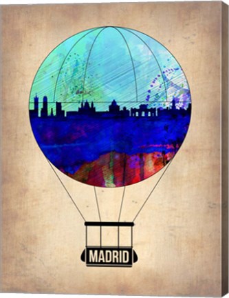 Framed Madrid Air Balloon Print