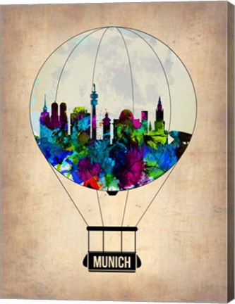 Framed Munich Air Balloon Print