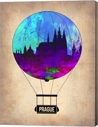 Framed Prague Air Balloon Print