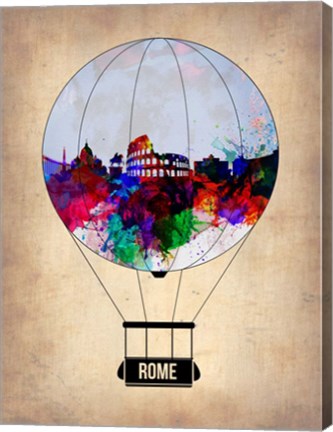 Framed Rome Air Balloon Print