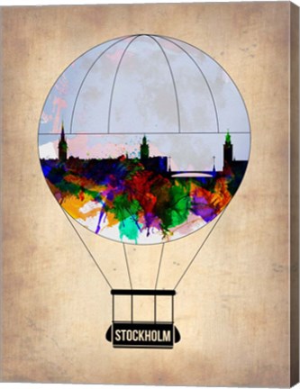 Framed Stockholm Air Balloon Print