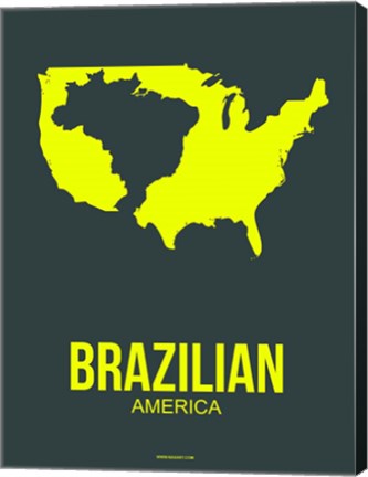 Framed Brazilian America 2 Print