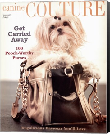 Framed Canine Couture-Carrie Away Print