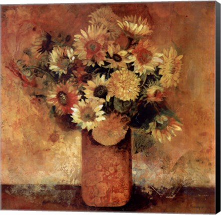 Framed Sunflowers II Print