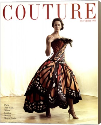 Framed Couture Oct 1968 Print