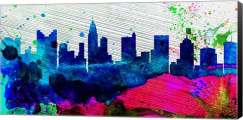 Framed Columbus City Skyline Print