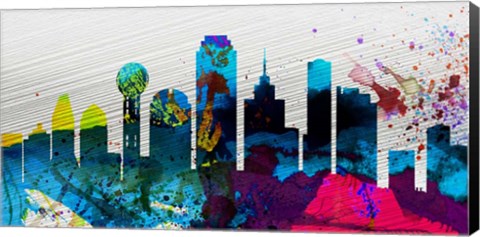 Framed Dallas City Skyline Print