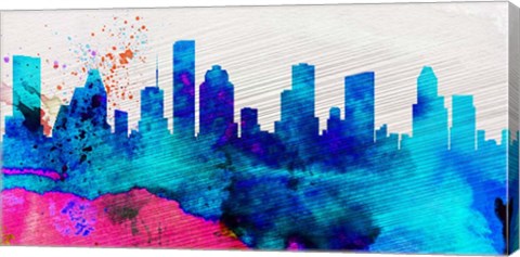 Framed Houston City Skyline Print