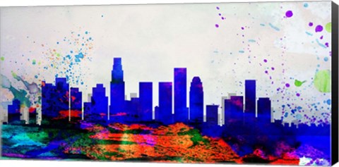 Framed Los Angeles City Skyline Print