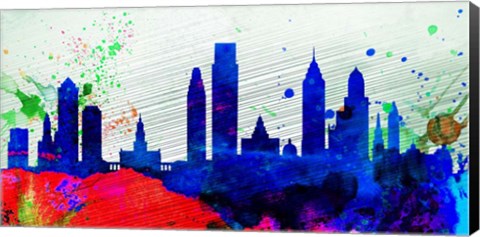 Framed Philadelphia City Skyline Print