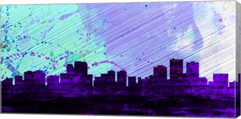 Framed Anchorage City Skyline Print