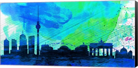 Framed Berlin City Skyline Print