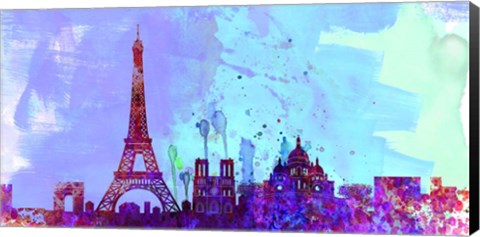 Framed Paris City Skyline Print