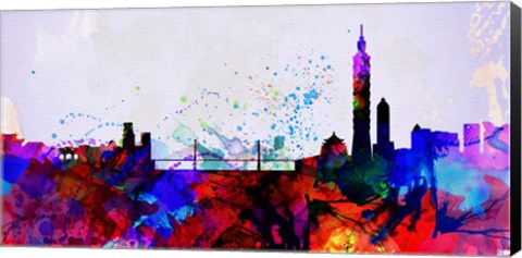 Framed Taipei City Skyline Print