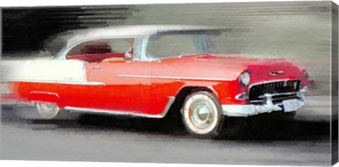 Framed 1955 Chevrolet Bel Air Coupe Print