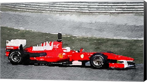 Framed Ferrari F1 Racing Print