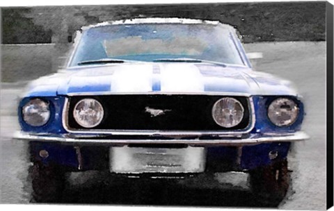 Framed 1968 Ford mustang Front End Print