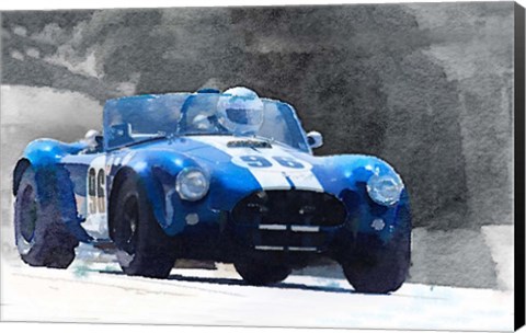 Framed 1964 AC Cobra Shelby Racing Print