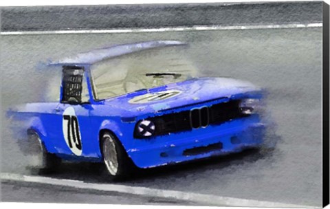 Framed 1969 BMW 2002 Racing Print