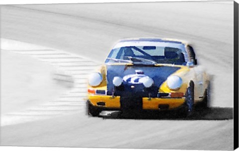 Framed Porsche 911 on Race Track Print