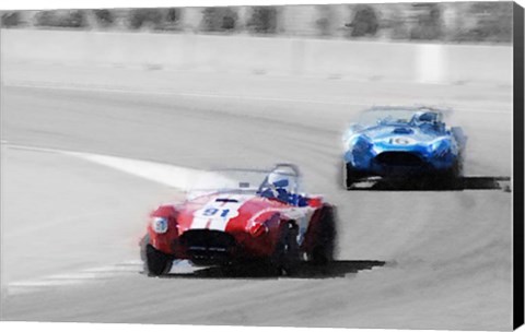 Framed AC Cobra Racing Monterey Print