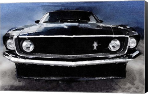 Framed 1968 Ford Mustang Shelby Front Print