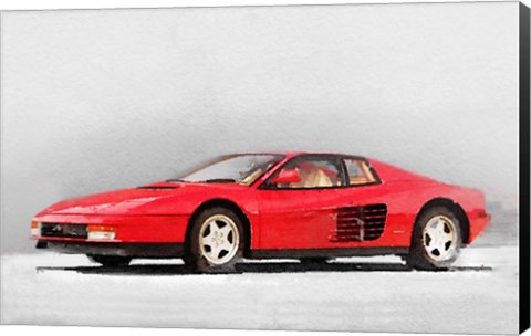 Framed 1983 Ferrari 512 Testarossa Print