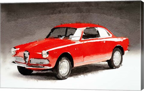 Framed 1958 Alfa Romeo Giulietta Sprint Print