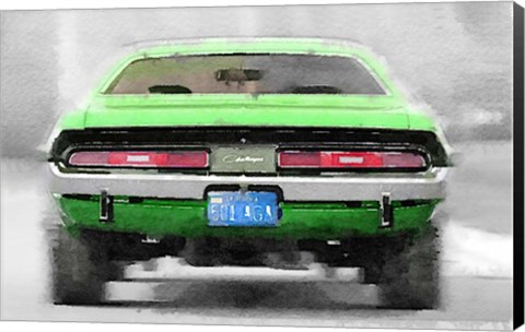 Framed Dodge Challenger Rear Print