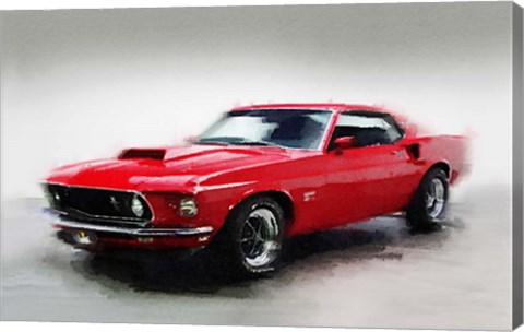 Framed 1969 Ford Mustang Print