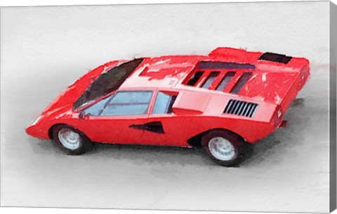 Framed 1974 Lamborghini Countach Print