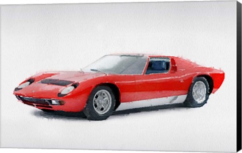 Framed 1969 Lamborghini Miura P400 S Print